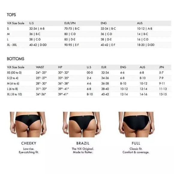 NEW VIX 'Lowana' Bikini Set Top Size L Bottom Size M Orange Multi - Picture 12 of 12